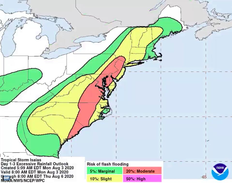 30 Million People Face Flood Risk From Isaias Hurricane Or Not