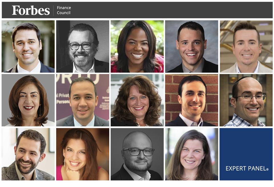 Photos of featured Forbes Finance Council members.