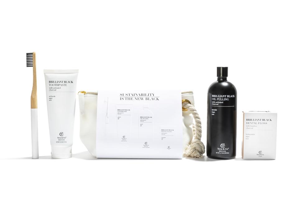 Terra & Co’s Sustainability Is The New Black Set features best-selling products in one convenient travel bag. Choose Terra and Co. for sustainable dental products made with Mother Earth in mind.  