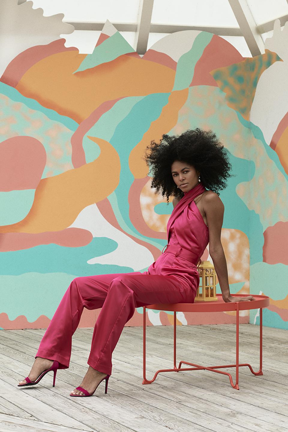 Alice wrap top and Tina satin pant