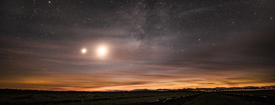 The Moon and Venus. 