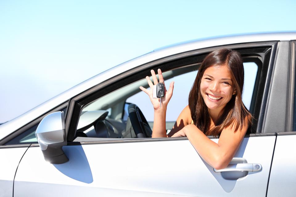 Car driver woman