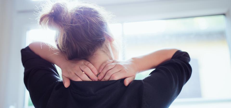 Woman starting in the day.