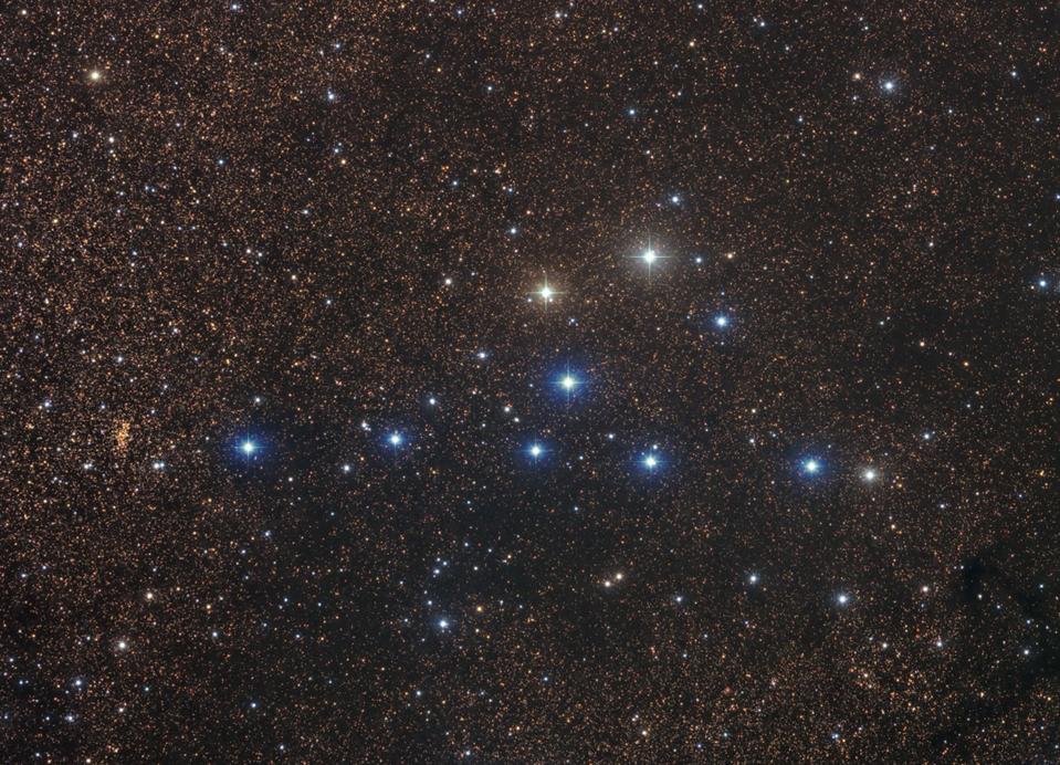 The coat hanger cluster, created by a chance alignment of 10 independent stars.