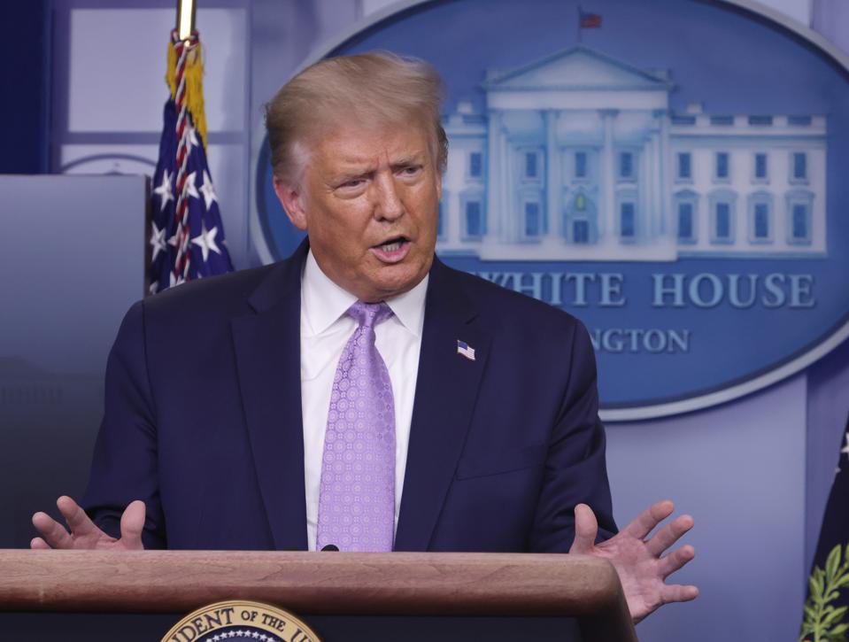 President Trump announces he'll sign executive orders offering Covid-19 relief.