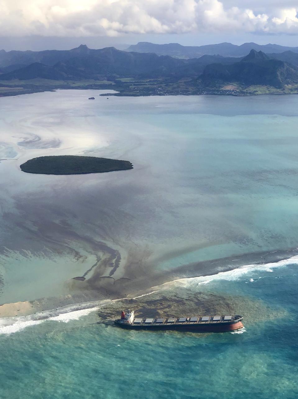 7 Aug 2020: the Wakashio leaked oil into a network of internationally protected nature reserves in Mauritius' South East Coast