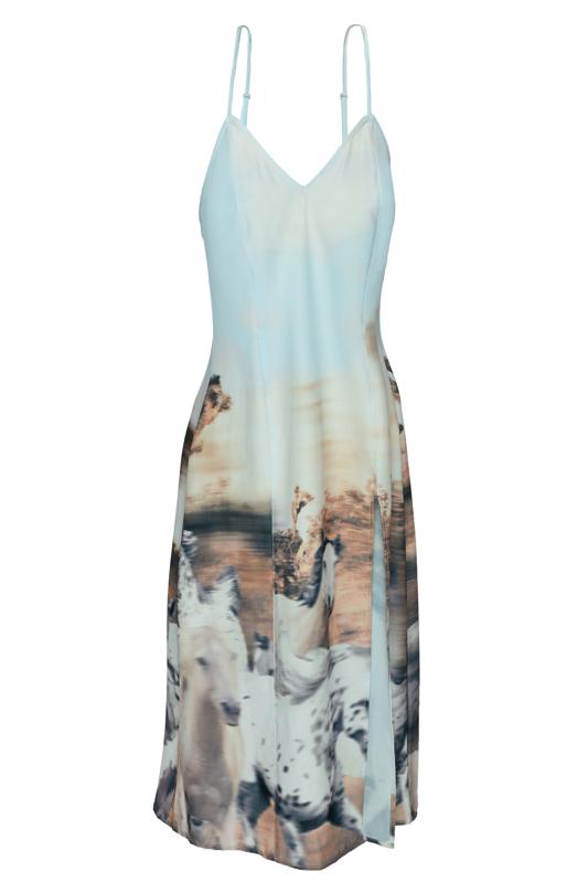 Baja East Slip Dress in Wild Horses  
