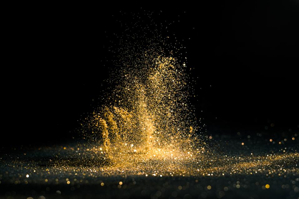 Close-Up Of Glitter In Mid-Air