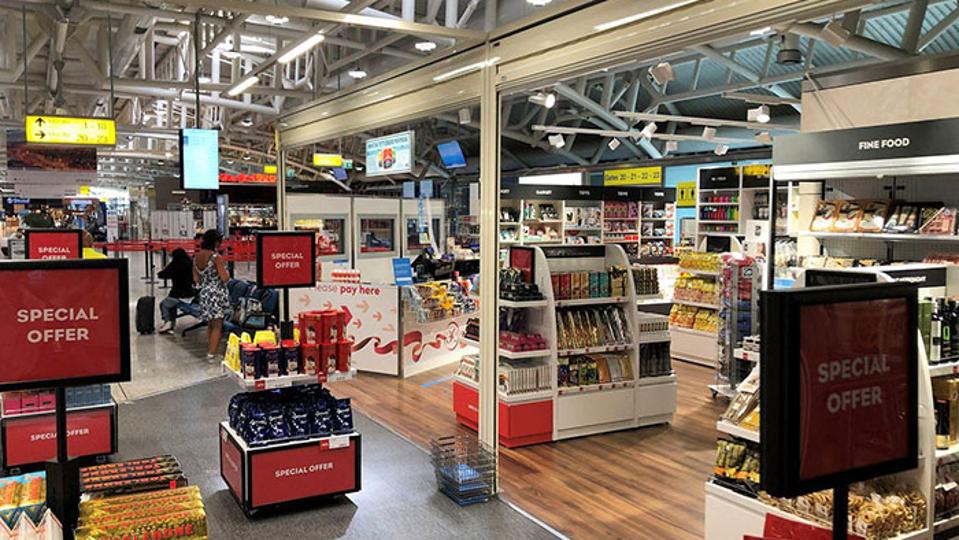 Lagardère Travel Retail duty-free store at Sardinia's Cagliari Elmas Airport.