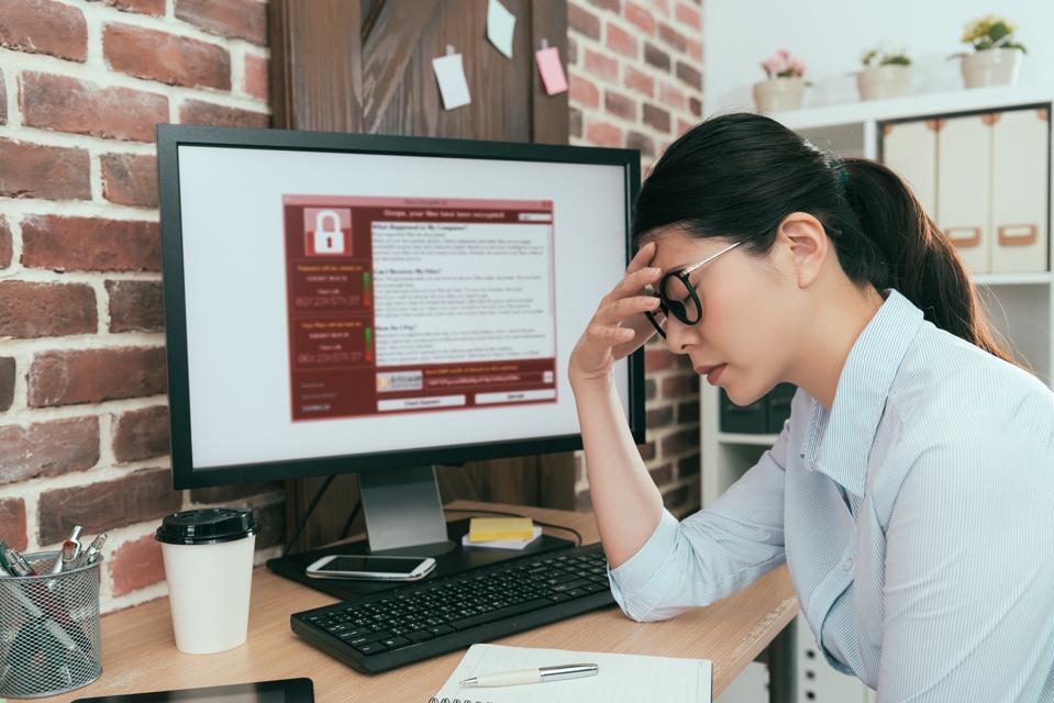 Women getting attacked by a cyber crime
