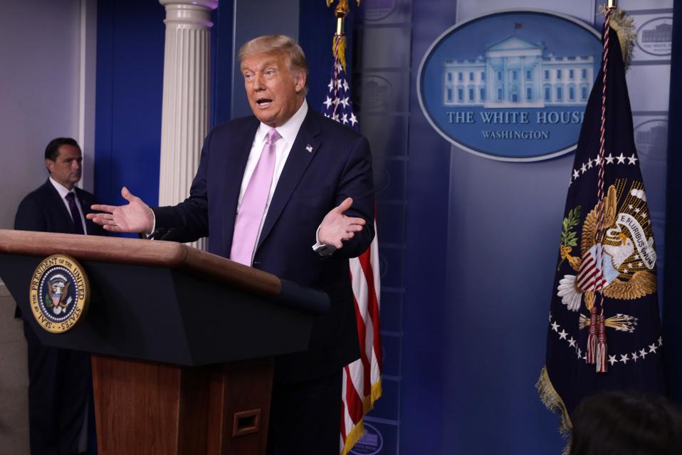 President Trump Holds A News Conference At The White House