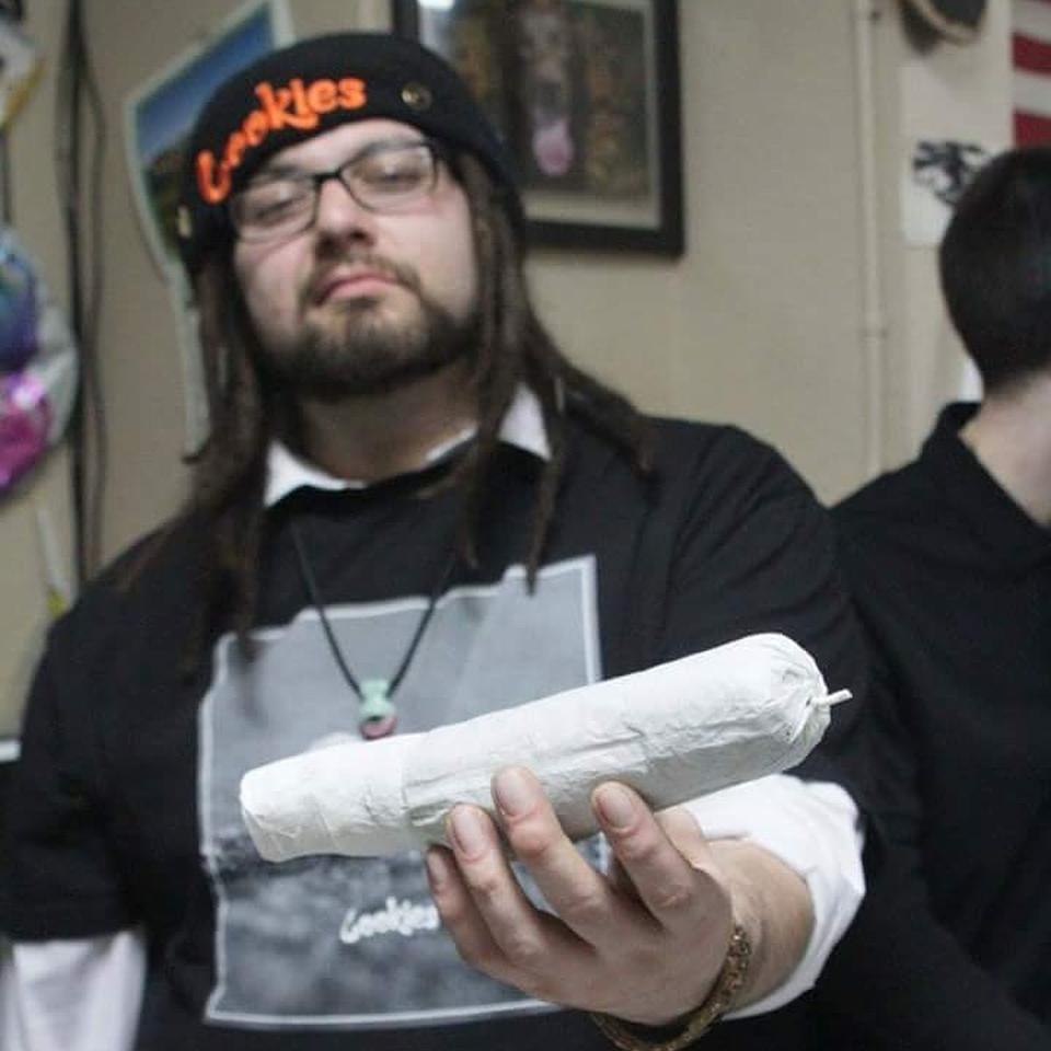 A gigantic cannabis joint 