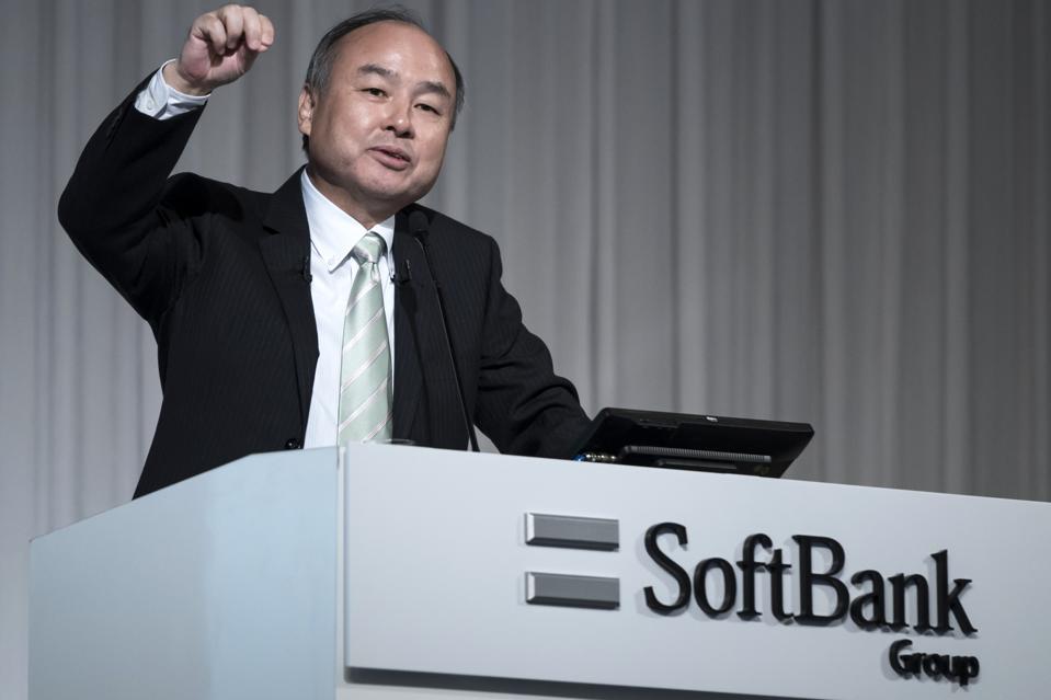 Softbank Chairman Masatoshi Son Press Conference In Tokyo