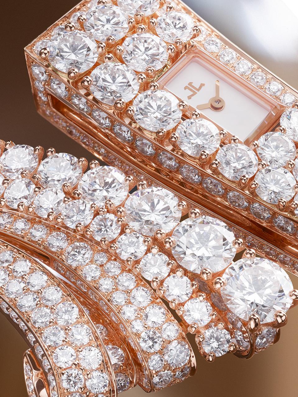 The Jaeger-LeCoultre Bangle watch, with 19.7 carats of diamonds. 