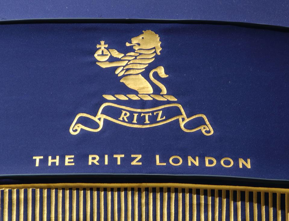 Logo of The Ritz, an iconic London hotel on Piccadilly.