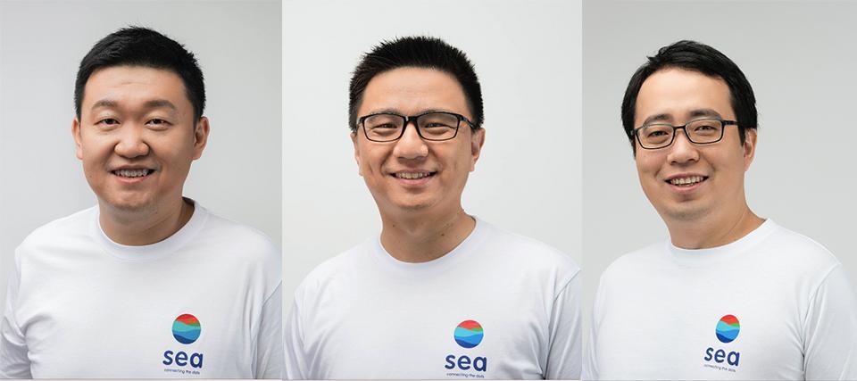 (From left) Forrest Li, Gang Ye and David Chen.