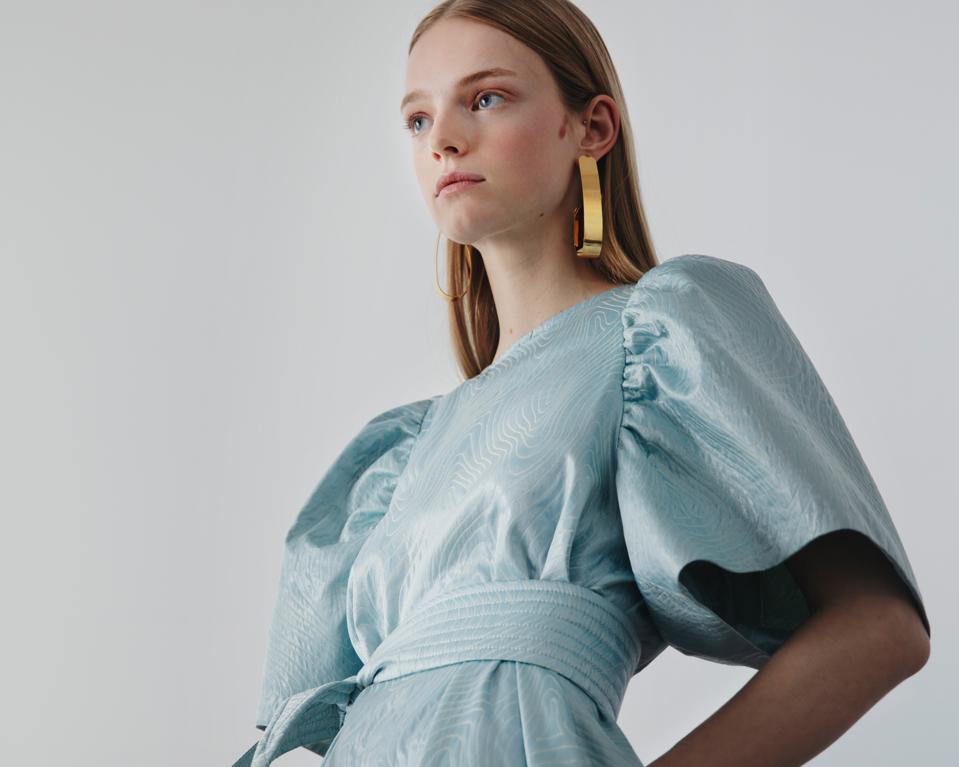 Nynne SS21 dress with Tinkerbell sleeves.