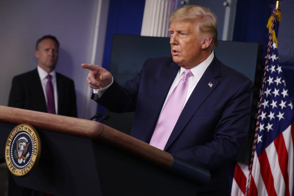 President Trump Holds Briefing At The White House