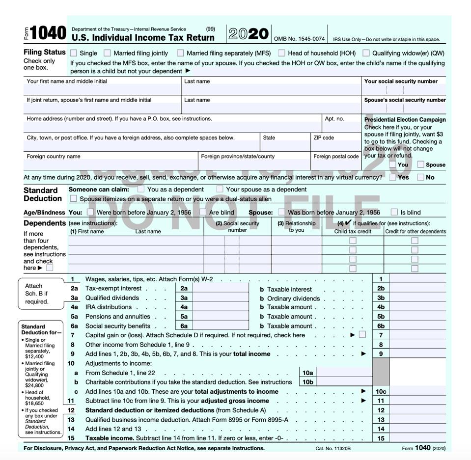 2025 Irs Form 1040