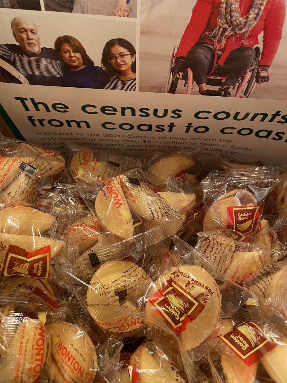 Fortune cookies with census messages