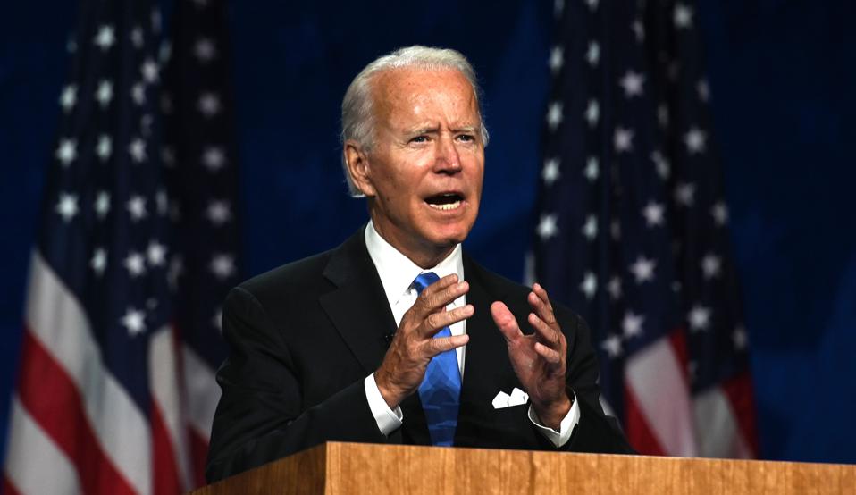 Joe Biden Frames Election As Battle Of Light And Dark As He Accepts Democratic Nomination
