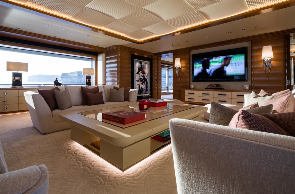 The main deck of the 351-foot-long LANA.