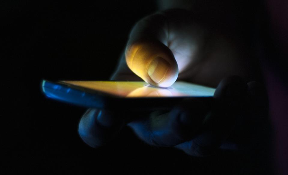 mobile phone in the dark