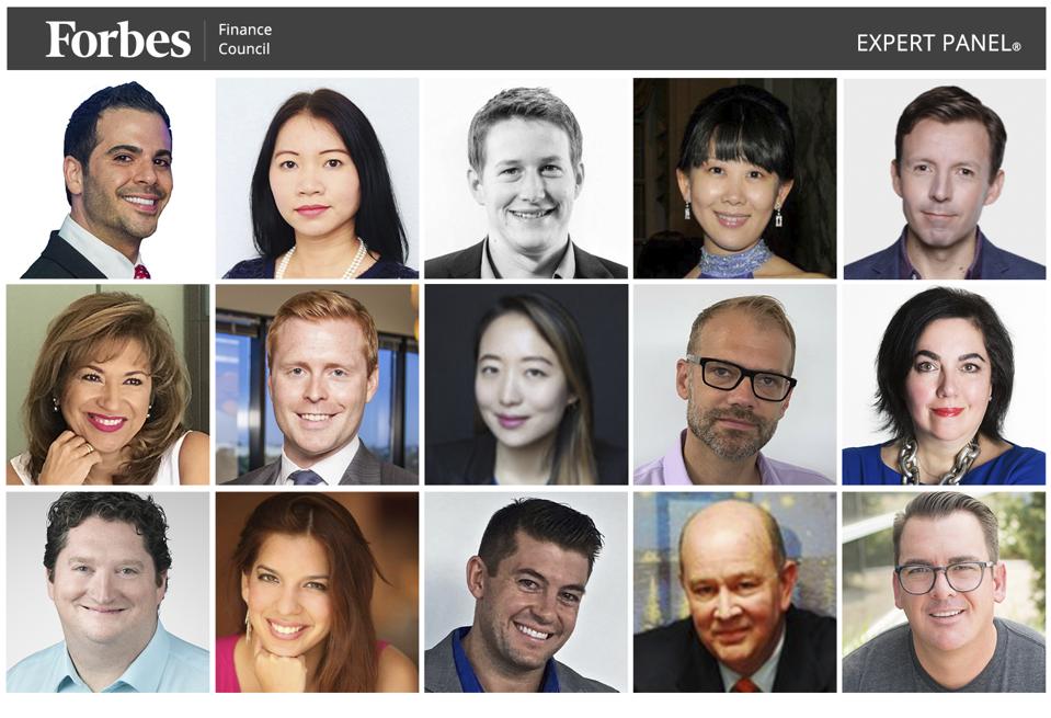 Photos of featured Forbes Finance Council members.
