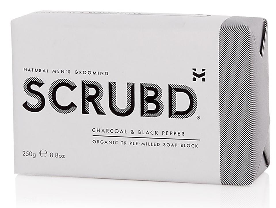 SCRUBD Charcoal & Black Pepper Organic Soap Block