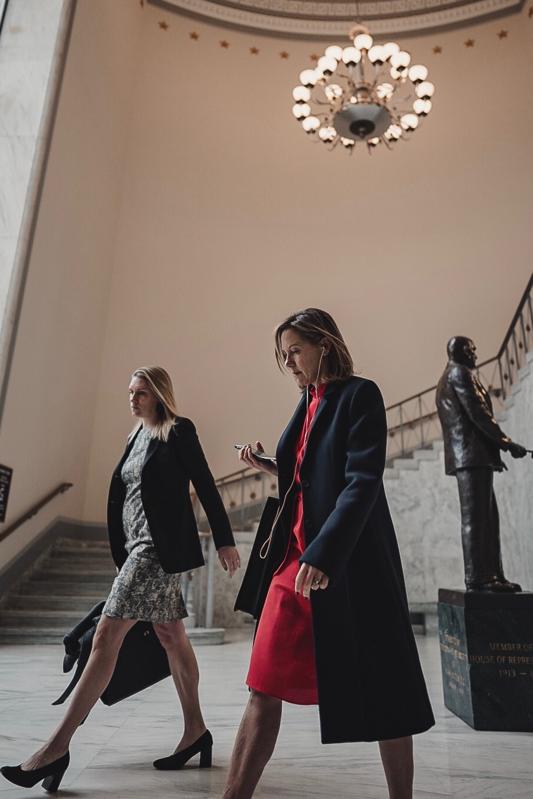 Beautycounter CEO Lindsay Dahl (foreground) and Lindsay Dahl