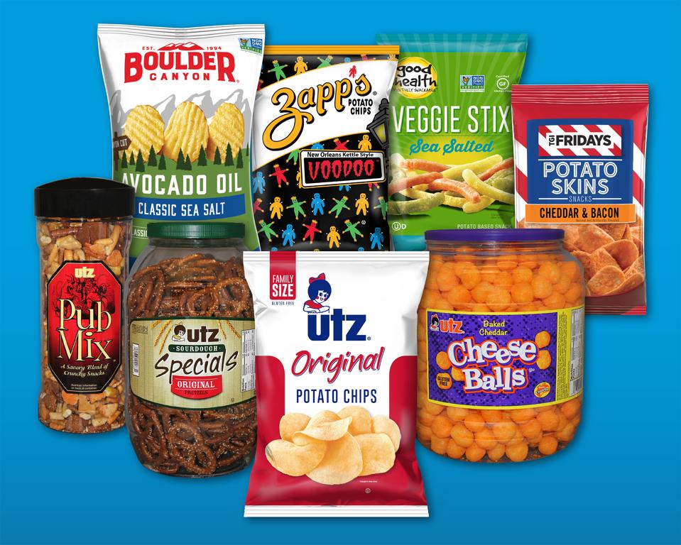 Utz manufactures about 300 million pounds of salty snacks annually, from cheese balls and pretzels to its classic potato chips, enough to make it the fourth largest salty snack company in the U.S.