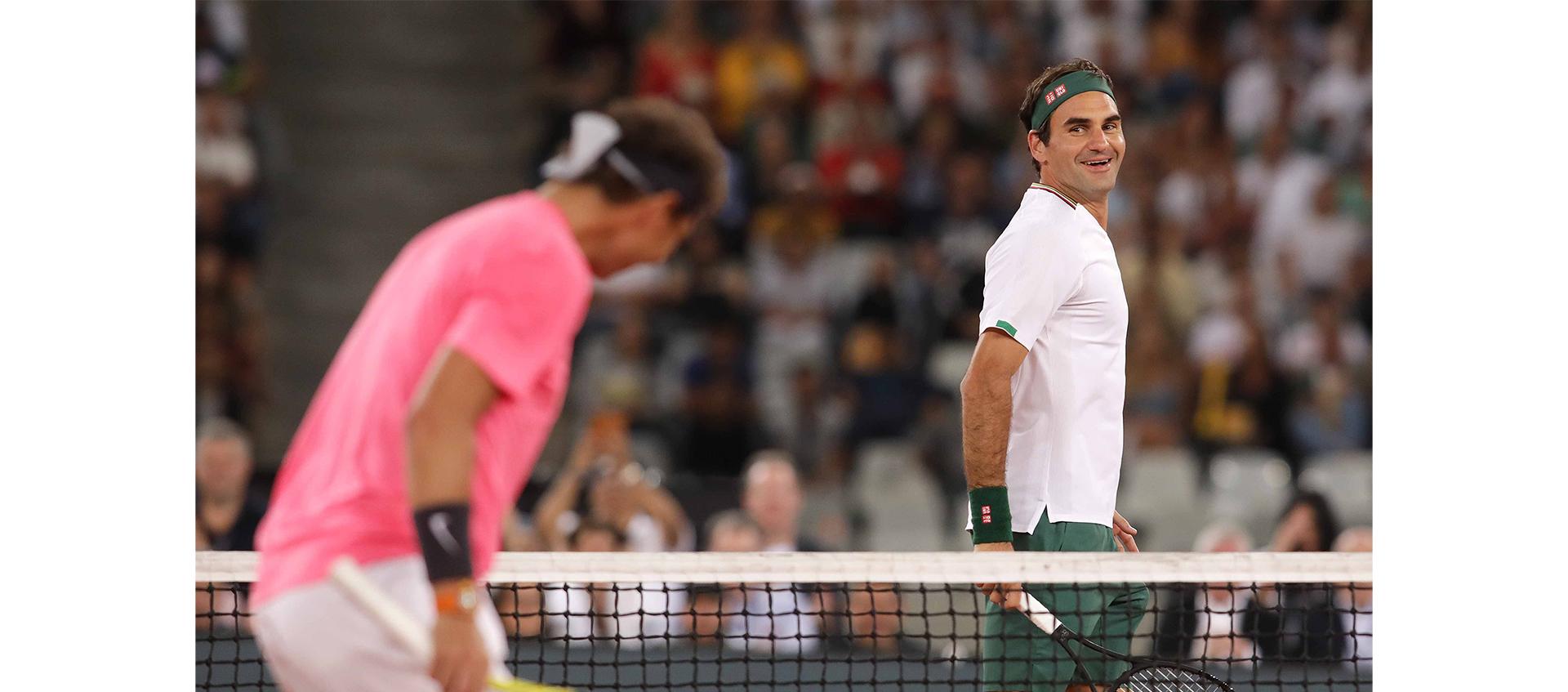 Roger Federer and Rafael Nadal in charity exhibition in Cape Town