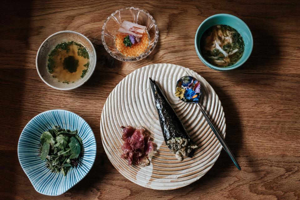 The first five courses.