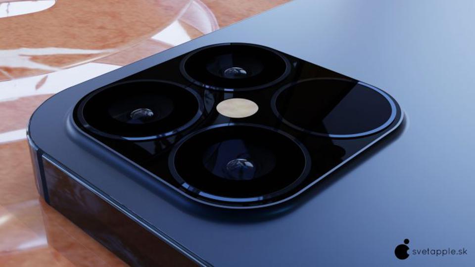 Apple's iPhone 12 Pro Max render showing the camera + LiDAR design everyone expected.