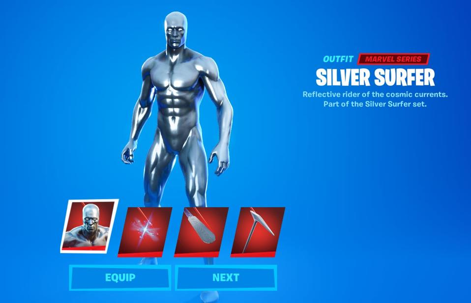 Fortnite S Silver Surfer Skin Has Just Gone Live In A Brand New Store Bundle