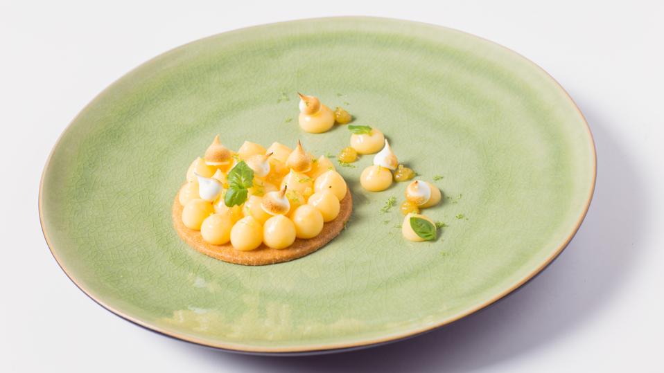 sablé with lemon, meringue and lime from Root & Vine at World of Wine