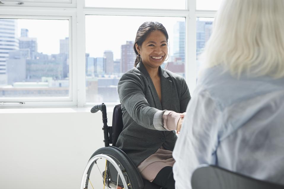 Businesswoman with disability