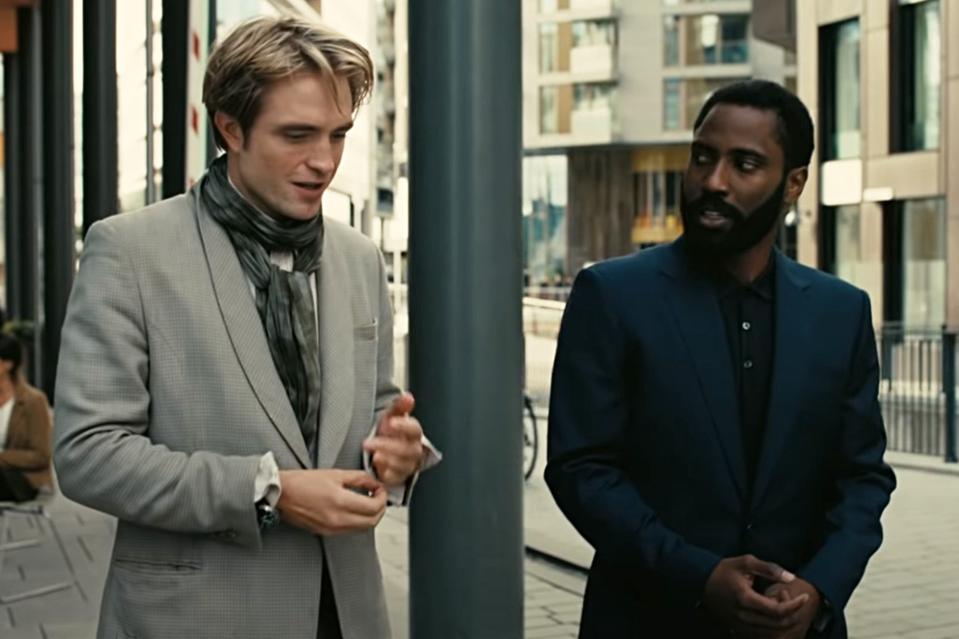 John David Washington and Robert Pattinson discuss their plans in Christopher Nolan's 'Tenet.″
