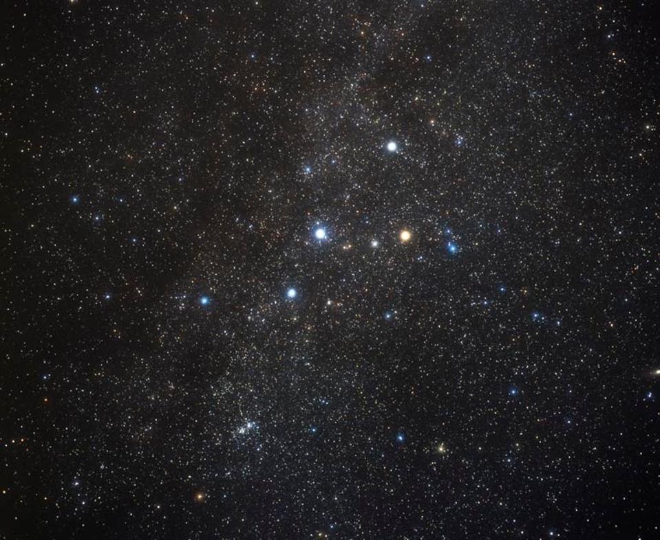 The constellation of Cassiopeia, with the familiar ″W″ of its brightest stars.