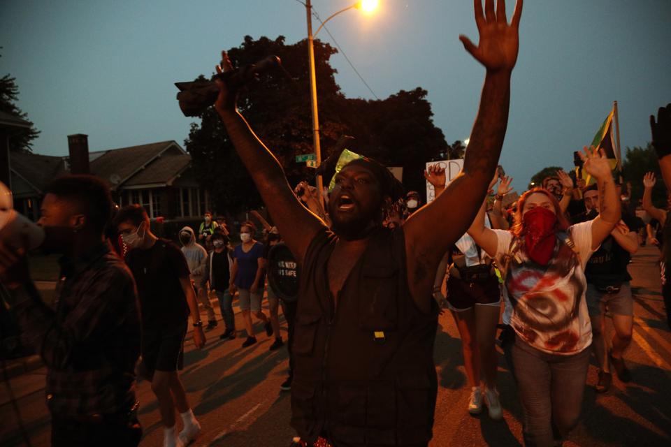 4th night of protests aftermath of Kenosha shooting