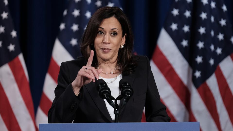 Vice Presidential Candidate Kamala Harris Delivers Remarks In Washington DC