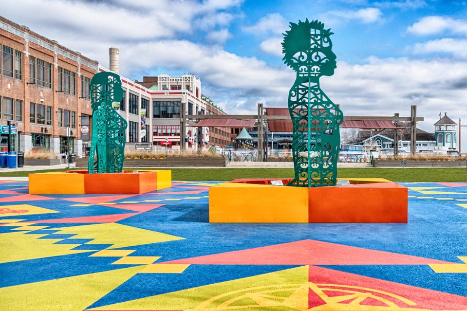 art Olalekan Jeyifous Wrought, Knit, Labors, Legacies Waterfront Park Alexandria Virginia
