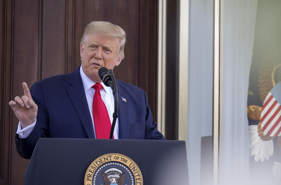 President Trump Holds News Conference At The White House On Labor Day