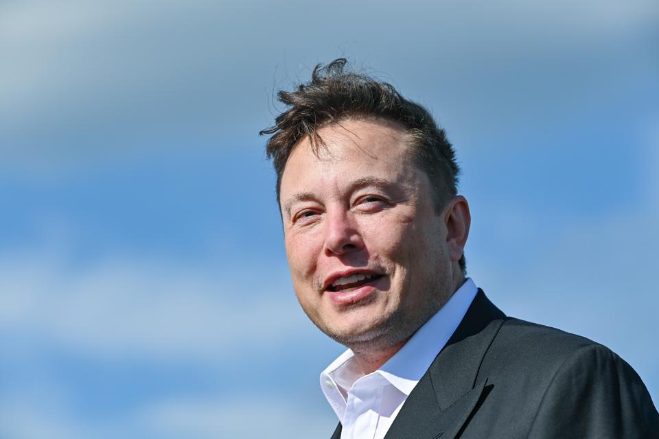 Elon Musk visits construction site of the Tesla Giga Factory