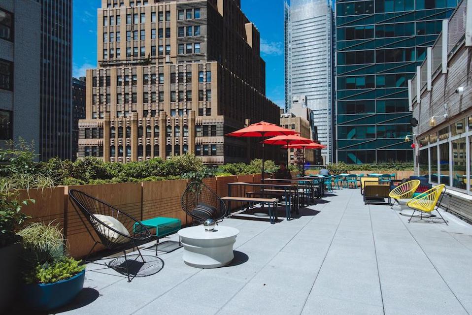 The terrace at 1460 Broadway