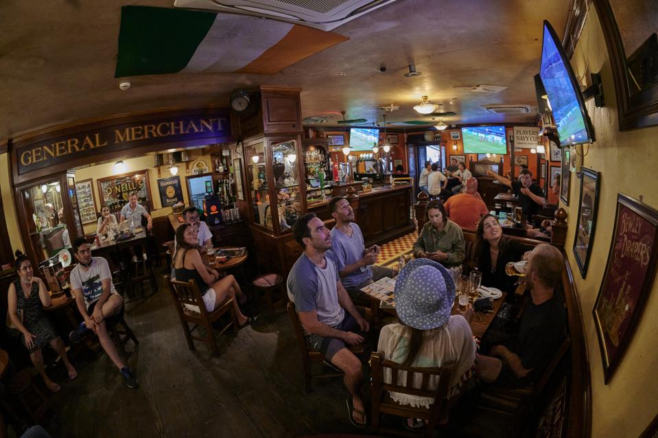 Fans Watch The UEFA Champions League Final.