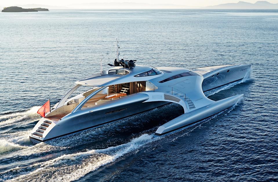 A glimpse of the interior of the ADASTRA yacht as she sails on the ocean