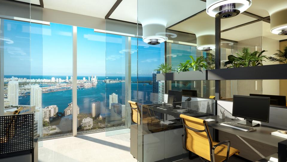 Office build-out at 830 Brickell, Miami
