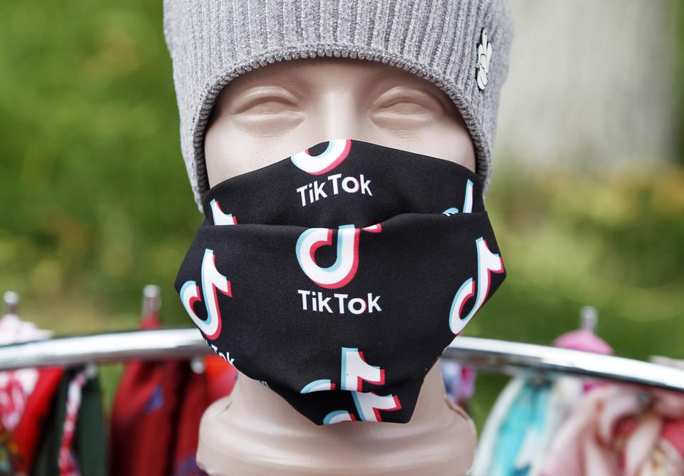 The social media video-sharing application TikTok logo