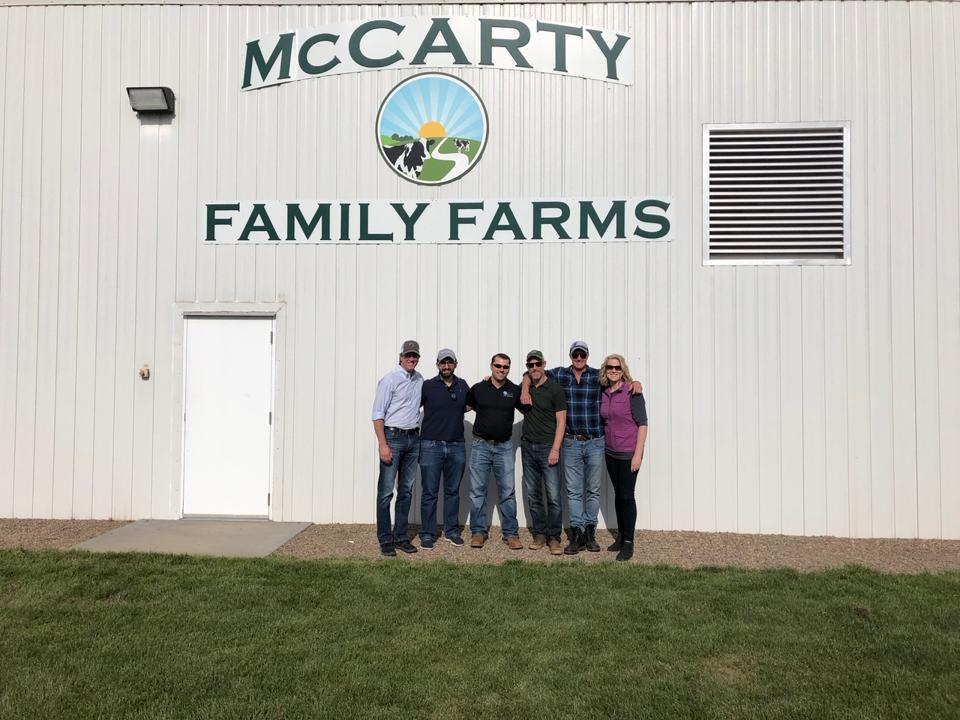 rePlant Capital cofounders Don Shaffer (far left) and Dave Haynes (second from right) visit the farm their fund made its first investment in January 2020.